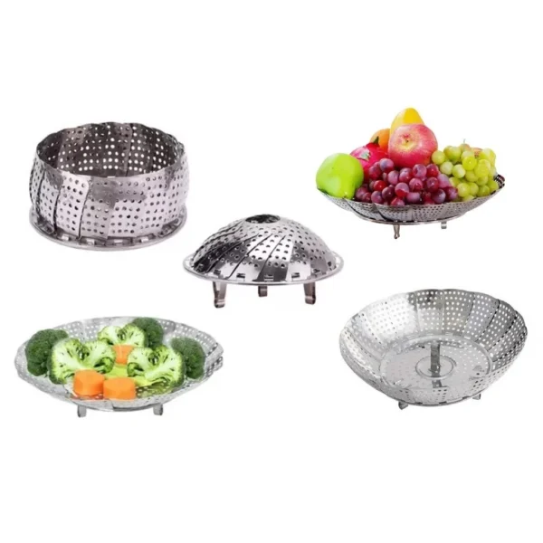 Cesto Cozimento A Vapor Inox 20cm Alimentação GadioWay