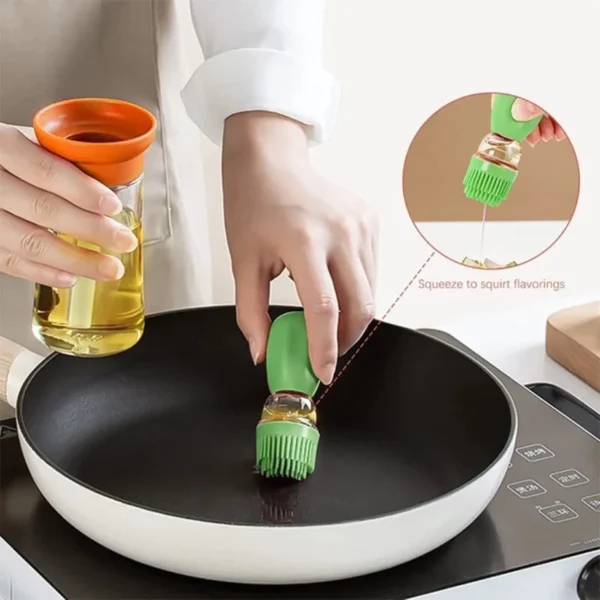 Porta Azeite Dispenser Vidro Silicone GadioWay