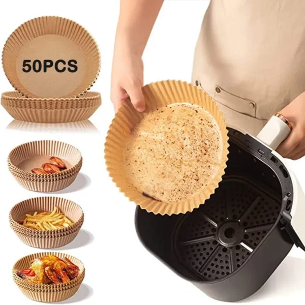 Kit 50 Formas Air Fryer Descartáveis GadioWay