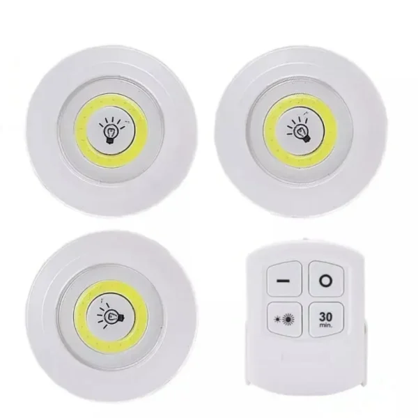 Kit 3 Lâmpada Luminária Led Spot Sem Fio GadioWay