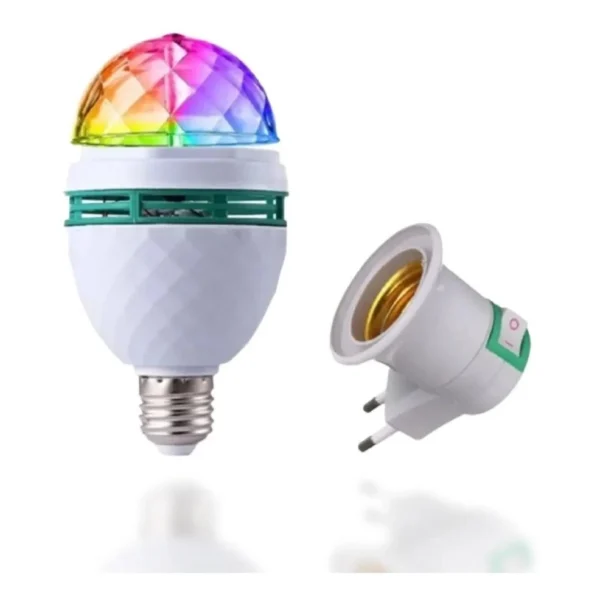 Lâmpada Led Giratória GadioWay Party Light